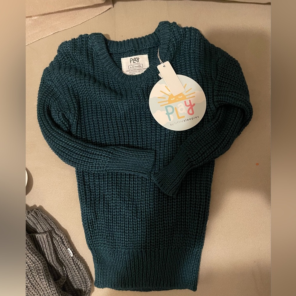 Little Sleepies Emerald Green 6/12 Sweater